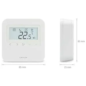 Проводной комнатный терморегулятор НО/НЗ 230В Salus EXPERT HTR белый HTRS230(30), 2