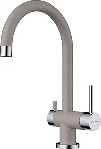 Смеситель для кухни с подключением к фильтру Omoikiri Yamada-GR leningrad grey/хром 4994261, 1