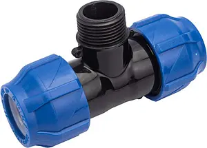 Тройник компрессионный переходной 20мм x ½&quot;н x 20мм Valfex 1210022001220, 1