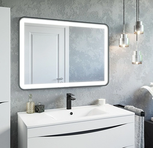 Зеркало с подсветкой IDDIS Cloud 100 с подогревом чёрный CLO1000i98