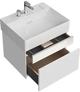 Тумба-умывальник подвесная Kerama Marazzi Logica 60 белоснежный LOG.60.2\WHT+LO.wb.60.1, 3