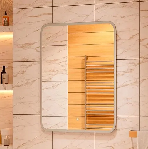 Зеркало с подсветкой Continent Glamour Led 80x120 белый ЗЛП861