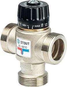 Трехходовой термостатический смесительный клапан 1¼&quot; +30...+65°С Kvs 3.5 Stout SVM-0025-356532, 1