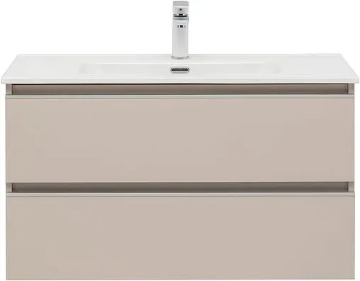 Тумба-умывальник подвесная Aquanet Вега 90 бежевый 00329586+00323883