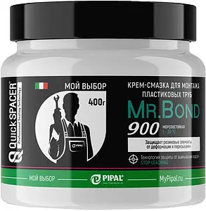 Смазка для монтажа труб 400г Mr.Bond QuickSPACER 900 4090000400 Смазка для монтажа труб 400г Mr.Bond QuickSPACER 900 4090000400, 1