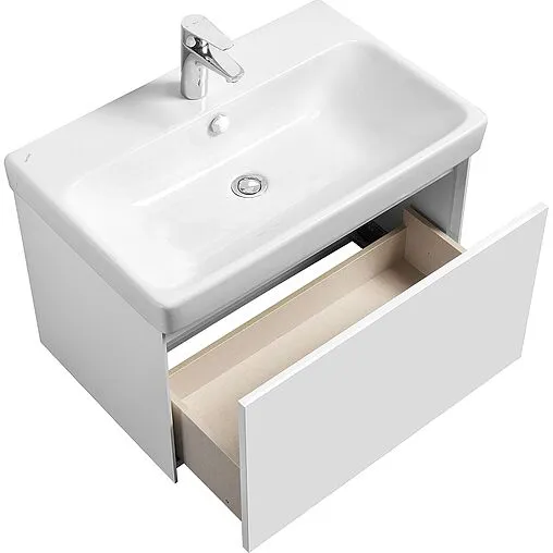 Тумба под умывальник подвесная Aquaton Асти 70 белый матовый/белый глянец 1A263001AX2B0