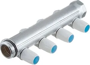 Коллектор регулирующий проходной 4 отвода 1"в/н x ¾"ек Tiemme MAXIMA 1860019 Коллектор регулирующий проходной 4 отвода 1"в/н x ¾"ек Tiemme MAXIMA 1860019, 2