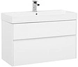 Тумба-умывальник Aquanet Бруклин 100 белый 00203961+00199206