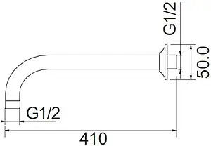 Держатель верхнего душа на стену Am.Pm хром F0500700, 2