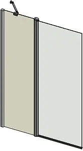 Шторка на ванну 1000мм прозрачное стекло Roltechnik TV2/970 732-9700000-00-02, 4