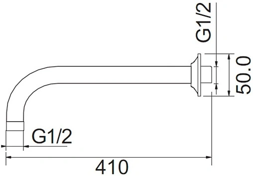 Держатель верхнего душа на стену Am.Pm хром F0500700