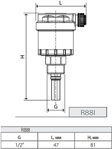 Воздухоотводчик автоматический ½&quot;н Giacomini R88IY003
