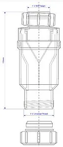 Самозакрывающийся сливной клапан Mc Alpine белый MRNRV32-PB, 2