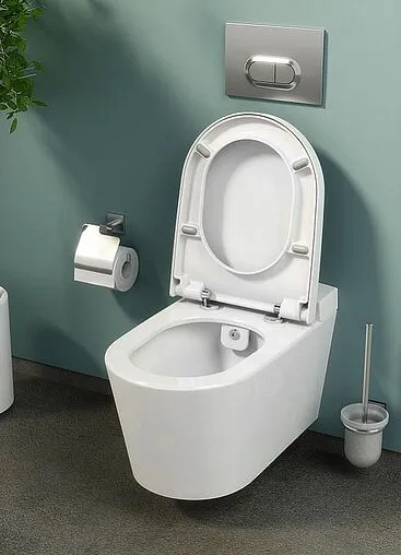 Унитаз подвесной безободковый с функцией биде и встроенным смесителем VitrA Nest Rim-Ex белый 5176B003-6233