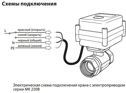 Кран шаровый с электроприводом MK 1" 220В 100035492000 Кран шаровый с электроприводом MK 1" 220В 100035492000