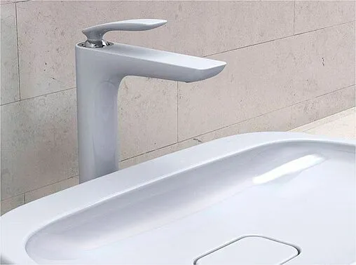 Смеситель для раковины Kludi Balance белый/хром 522989175 Смеситель для раковины Kludi Balance белый/хром 522989175