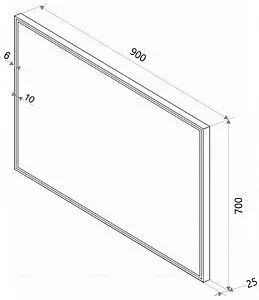 Зеркало с подсветкой Continent Sting Led 90x70 серый ЗЛП547, 2