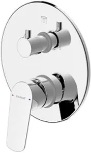 Смеситель для ванны скрытого монтажа Bravat Rhein хром PB8429564CP-3-ENG, 1