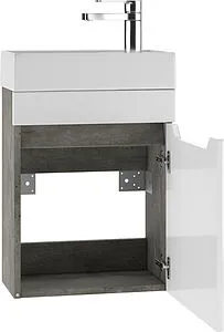 Тумба-умывальник подвесная Айсберг Мечта 40 белый/бетон DM2333T+4607152362107 Тумба-умывальник подвесная Айсберг Мечта 40 белый/бетон DM2333T+4607152362107, 4