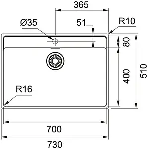 Мойка кухонная Franke Maris MRX 210-70 TL нержавеющая сталь 127.0525.286 Мойка кухонная Franke Maris MRX 210-70 TL нержавеющая сталь 127.0525.286, 2