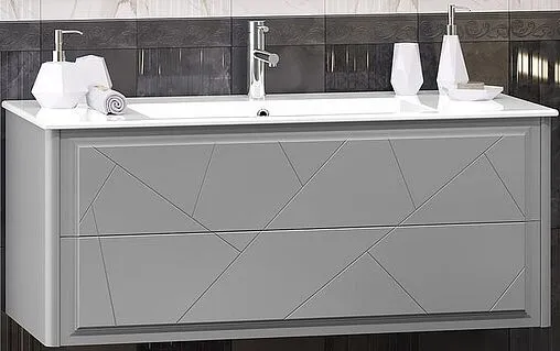 Тумба под умывальник подвесной Opadiris Луиджи 120 серый матовый 00-00007192