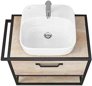 Тумба-умывальник подвесная Aquaton Лофт Фабрик 65 дуб эндгрейн 1A2423K2LTDU0, 3