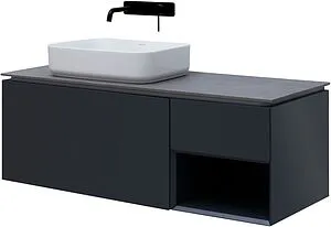 Тумба под умывальник подвесная Allen Brau Infinity 120 L антрацит 1.21006.AM, 4