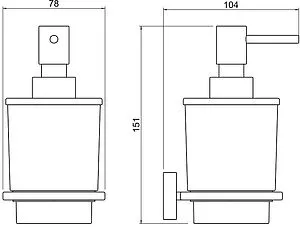 Дозатор для жидкого мыла Aquatek Либра хром/белый AQ4305CR Дозатор для жидкого мыла Aquatek Либра хром/белый AQ4305CR, 2