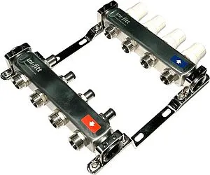 Группа коллекторная без расходомеров 4 отвода 1&quot;в/в x ¾&quot;ек Uni-fitt OPTIMAL 451B4304.RU, 5