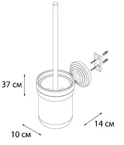 Ёршик для унитаза Fixsen Retro бронза/белый FX-83813 Ёршик для унитаза Fixsen Retro бронза/белый FX-83813, 3