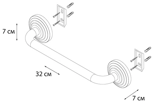 Поручень Fixsen Retro бронза FX-83817
