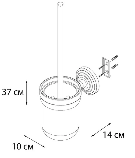 Ёршик для унитаза Fixsen Retro бронза/белый FX-83813