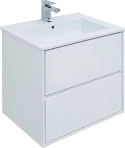 Тумба-умывальник подвесная Aquanet Милан 65 белый глянец 00339965+4640021062203, 5