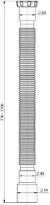 Слив гофрированный Unicorn 1½x40/50мм L=370-1200мм D125 Слив гофрированный Unicorn 1½x40/50мм L=370-1200мм D125, 2