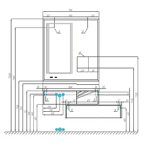 Тумба-умывальник подвесная Aquaton Сакура 100 ольха навара/белый 1A2349K1SKW80, 2
