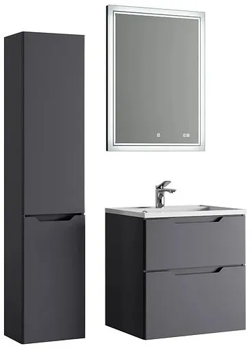 Тумба под умывальник подвесная Raval Wector 60 антрацит Wct.01.60/P/A/MD