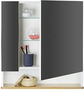 Шкаф-зеркало IDDIS Carlow 70 белый/дуб CAR7000i99, 5