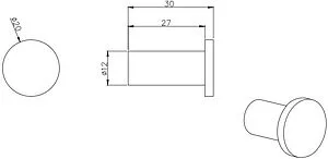 Крючок Aquatek Вега хром AQ4001CR Крючок Aquatek Вега хром AQ4001CR, 2