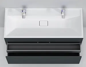 Тумба-умывальник подвесная Am.Pm Inspire 2.0 120 графит M50AFHX1203GM+, 5