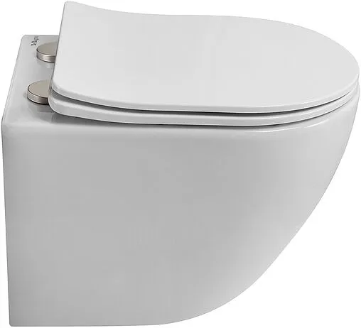 Унитаз подвесной безободковый BelBagno Uno белый BB7006CHR/SC Унитаз подвесной безободковый BelBagno Uno белый BB7006CHR/SC