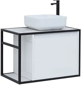 Тумба под умывальник подвесная Aquanet Nova Lite LOFT 75 R белый глянец 00261649, 1