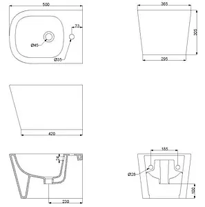 Биде подвесное BelBagno Albano белый BB120BH, 2
