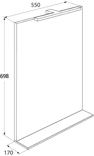 Зеркало с подсветкой IDDIS Custo 55 белый CUS55W0i98