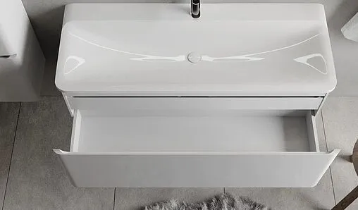 Тумба под умывальник подвесная Raval Welto 120 белый Wel.01.120/P/W/RL