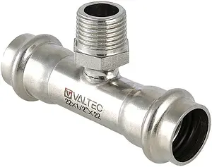 Тройник пресс переходной 28мм x ¾&quot;н x 28мм Valtec VT.INOX-PRESS VTi.933.I.280528, 1
