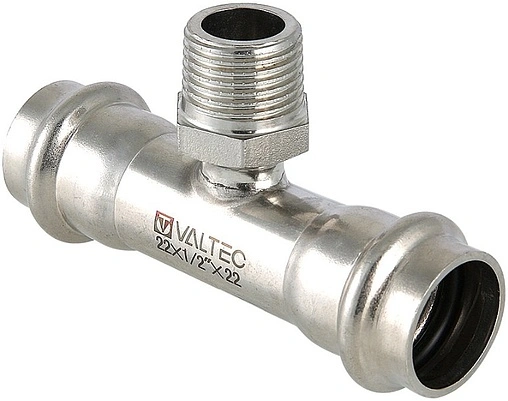 Тройник пресс переходной 28мм x ¾&quot;н x 28мм Valtec VT.INOX-PRESS VTi.933.I.280528