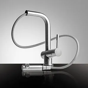 Смеситель для кухни с выдвижным изливом Omoikiri Koriyama-S нержавеющая сталь 4991006, 3