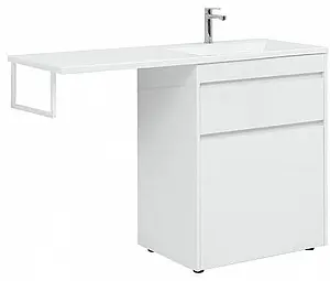 Тумба-умывальник напольная над стиральной машиной Aquanet Токио 130 R белый 00239291+00235502, 1