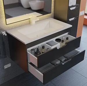 Тумба под умывальник подвесная Uperwood UPD Modul 75 чёрный матовый 2930205153 Тумба под умывальник подвесная Uperwood UPD Modul 75 чёрный матовый 2930205153, 3