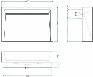 Раковина Uperwood UPD Mariana графит 291020217 Раковина Uperwood UPD Mariana графит 291020217, 2